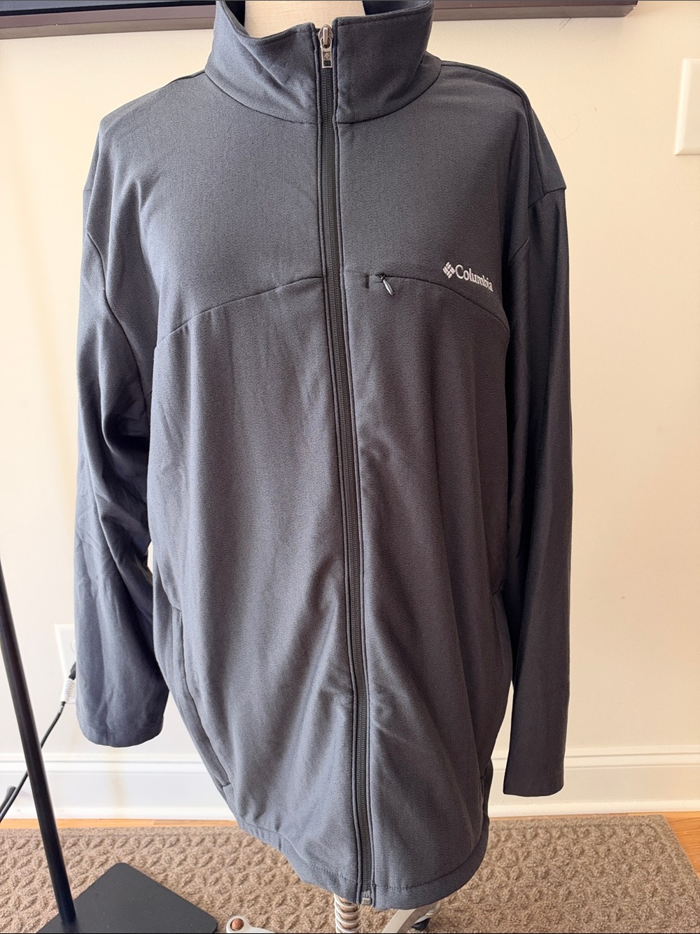 Columbia Men's Charcoal Full-Zip Lightweight Jacket